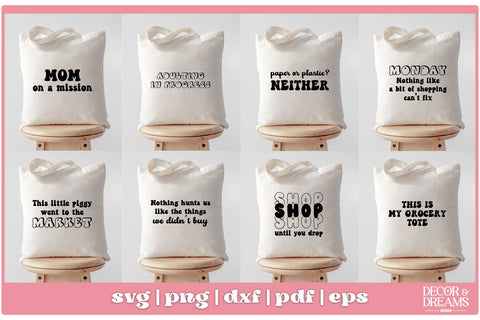 Funny Tote Bag SVG Bundle | Tote Bag Quotes Bundle | Vol 4 SVG Decor and Dreams 