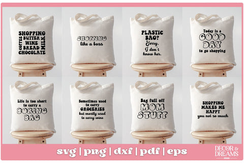 Funny Tote Bag SVG Bundle | Tote Bag Quotes Bundle | Vol 4 SVG Decor and Dreams 
