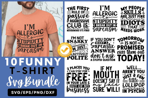 Funny T-Shirt Design Bundle | So Fontsy