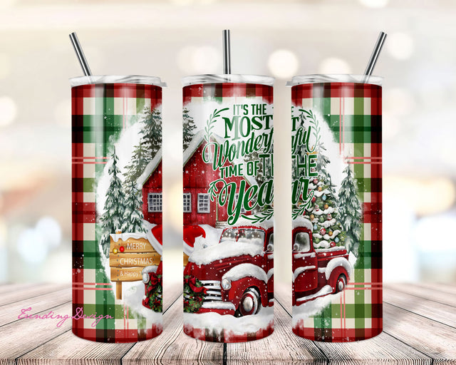 Funny Tumbler Wrap It's The Most Wonderful Time Of The Year PNG Sublimation Designs, Christmas Truck Png File Instant Download Sublimation TrendingDesign 