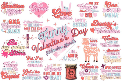 Funny Valentine's Day Sublimation Bundle Sublimation Rupkotha 