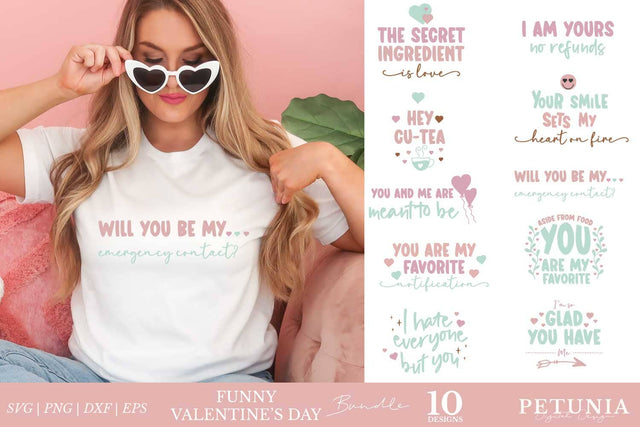Funny Valentine's Day SVG Bundle | Valentine's Day SVG SVG Petunia Digital Design 