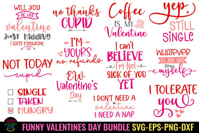 Funny Valentines SVG Bundle I Valentine's Day SVG Bundle SVG Happy Printables Club 