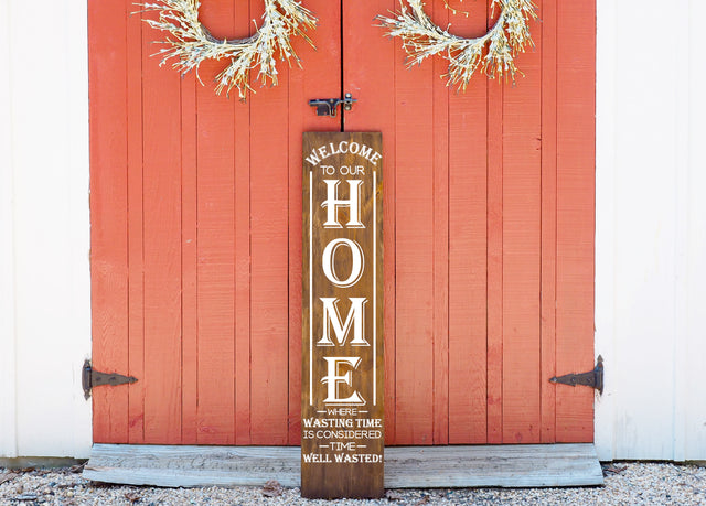 Funny Welcome Home Vertical Sign SVG So Fontsy Design Shop 