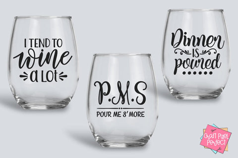 Funny Wine Quotes Bundle, Wine Humor Svg, Wine Drinking Sayings SVG Craft Pixel Perfect 