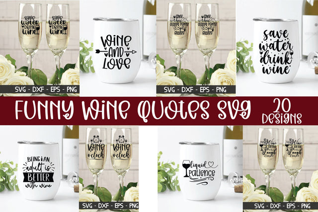 Funny Wine Quotes SVG, Wine SVG Bundle SVG md faruk hossain 