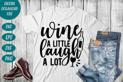 Funny wine svg bundle, Wine t shirt, Cheers with wine svg, Wine cut files bundle, They whine I wine svg, Wine a little lough a lot svg SVG Isabella Machell 