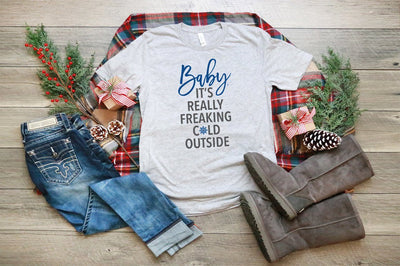 Funny Winter SVG - Baby It's Freaking Cold Outside SVG Simply Cutz 