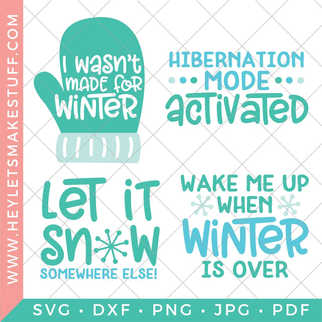 Funny Winter SVG Bundle SVG Hey Let's Make Stuff 