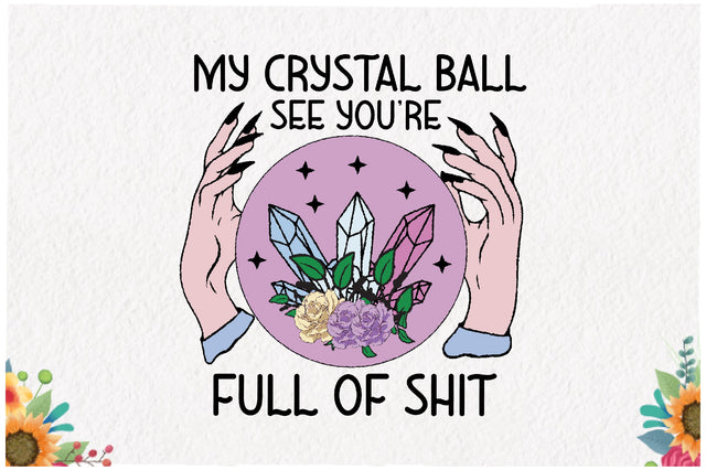 Funny Witch Crystal Ball Sublimation Sublimation Jagonath Roy 