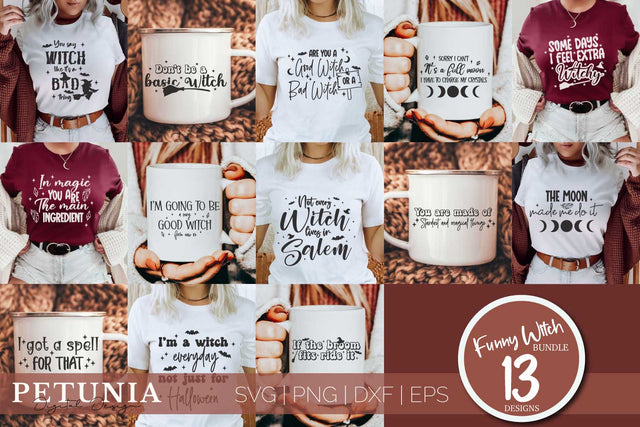 Funny Witch Quotes SVG Bundle | Halloween SVG Bundle SVG Petunia Digital Design 