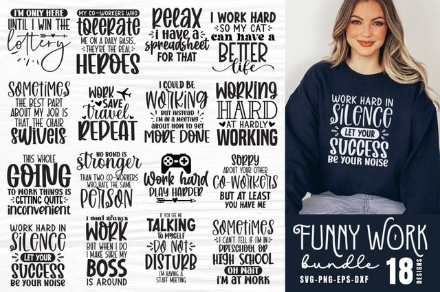 Funny Work SVG Bundle SVG DESIGNISTIC 