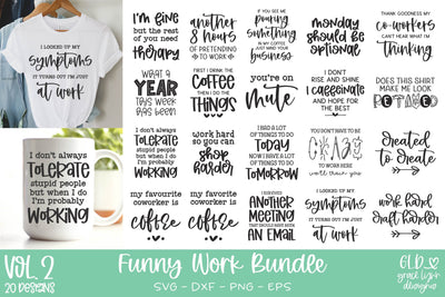 Funny Work SVG Bundle Vol. 2 | Office Humor SVG Quotes SVG Grace Lynn Designs 