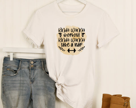 Funny Workout Sublimation Designs Bundle, 6 Funny Workout PNG Files, Sweat Is Just Fat Crying PNG, Kinda Wanna Workout Kinda Wanna Take A Nap PNG Sublimation HappyDesignStudio 