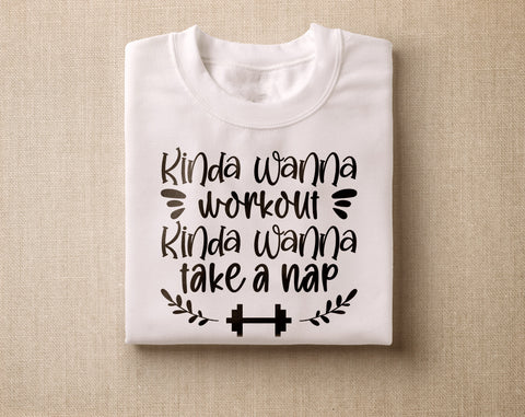 Funny Workout SVG Bundle, 6 Designs, Workout Quotes SVG, Workout Shirt SVG, Squat Because No One Raps About Little Butts SVG, Kinda Wanna Workout Kinda Wanna Take A Nap SVG SVG HappyDesignStudio 