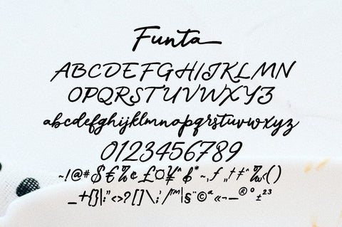 Funta Script Font gatype 