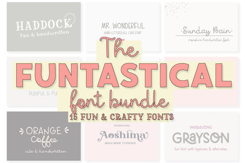 Funtastical Font Bundle (15 Fonts) Font Sunday Nomad 