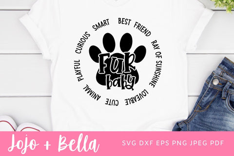 Fur baby SVG, Pet svg, Cat svg, Dog svg, Fur Baby svg, Pet Love, Fur Baby svg, Pet Love, Svg Files For Cricut, Silhouette, Sublimation SVG Jojo&Bella 