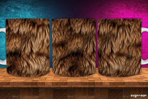 Fur Texture Mug Wrap Bundle | 11 Oz | Sublimation Sublimation SvgOcean 