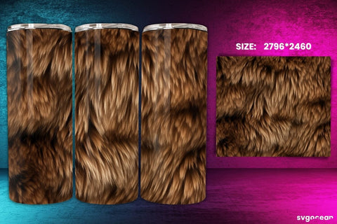 Fur Texture Tumbler Wrap Bundle | 20 Oz | Sublimation Sublimation SvgOcean 