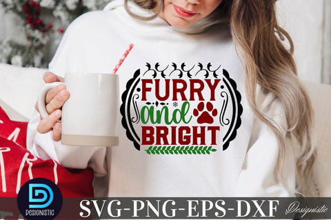 Furry and bright, Mega Christmas Dog SVG SVG DESIGNISTIC 