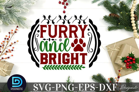 Furry and bright, Mega Christmas Dog SVG SVG DESIGNISTIC 