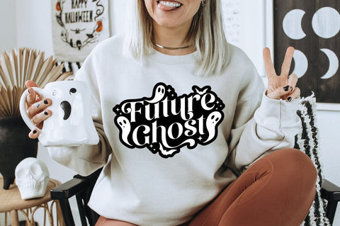 Future Ghost Halloween SVG Cut File SVG Pickled Thistle Creative 