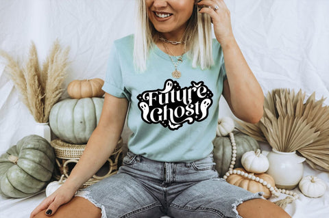 Future Ghost Halloween SVG Cut File SVG Pickled Thistle Creative 