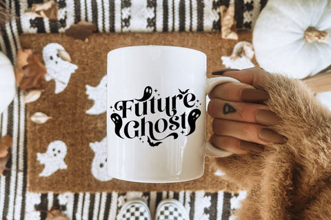 Future Ghost Halloween SVG Cut File SVG Pickled Thistle Creative 