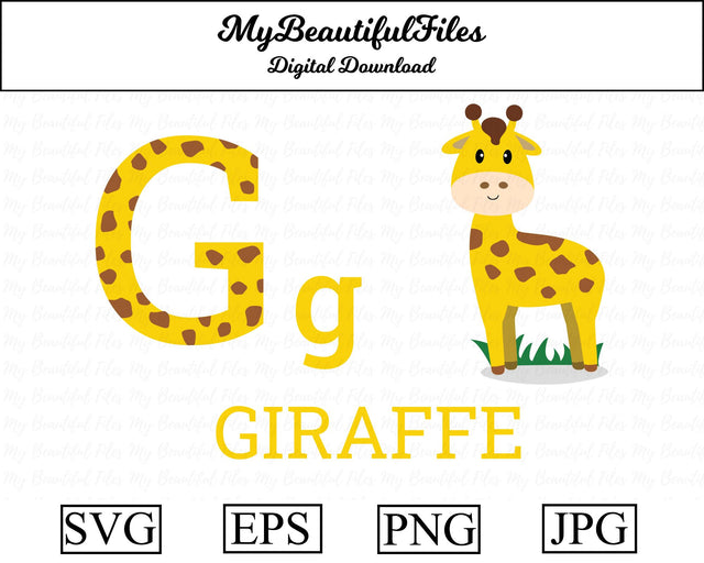 g - giraffe SVG MyBeautifulFiles 