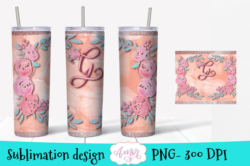 G monogram design for 20oz tumbler sublimation Sublimation Amorclipart 