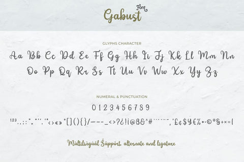Gabust Font twinletter 