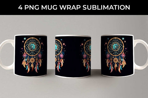 Galactic Dreamweaver - Boho Mug Wrap Design Bundle Sublimation Sintegra 