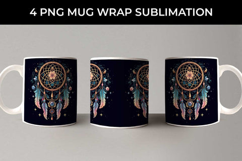 Galactic Dreamweaver - Boho Mug Wrap Design Bundle Sublimation Sintegra 