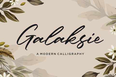 Galaksie Modern Calligraphy Font Font Balpirick 