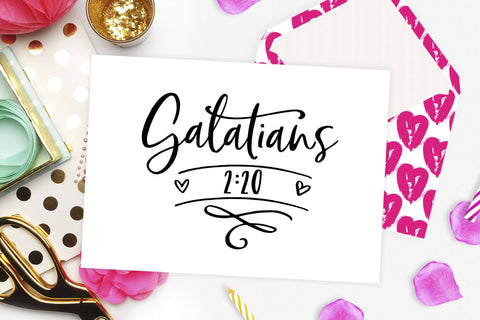 Galatians 2:20 | Christian cut file SVG TheBlackCatPrints 