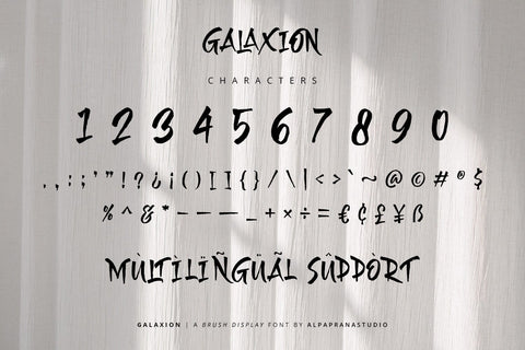 Galaxion - Brush Font Font Alpaprana Studio 