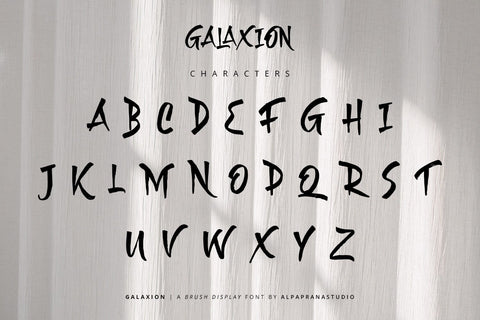 Galaxion - Brush Font Font Alpaprana Studio 