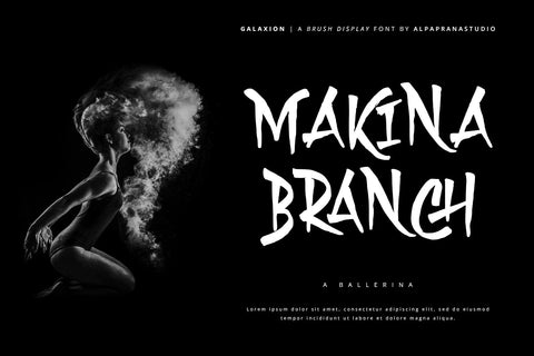 Galaxion - Brush Font Font Alpaprana Studio 