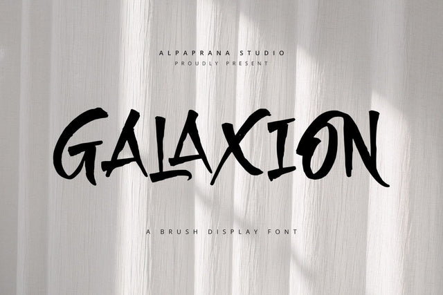 Galaxion - Brush Font Font Alpaprana Studio 