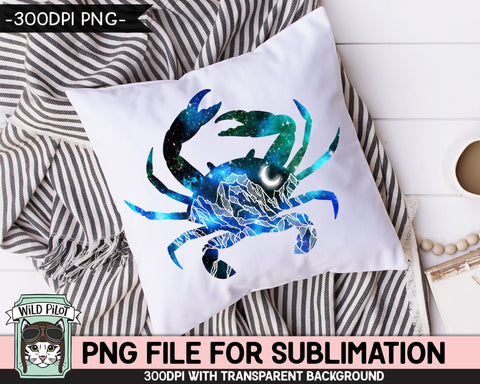 Galaxy Crab PNG SUBLIMATION design, Crab Silhouette PNG, Space png, Crab Clipart, Wild and Free png, Adventure png, Mountain Scene png Sublimation Wild Pilot 