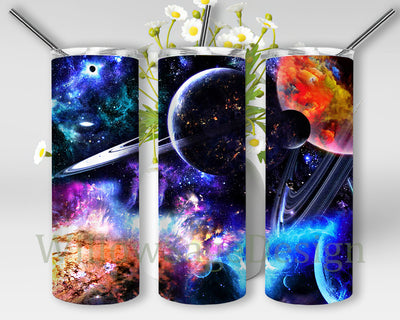 Galaxy Full Tumbler Wrap, Outer Space Tumbler Png, Planet Tumbler Design, Cosmos Png, Space Sublimation Design, Digital Download Sublimation WillowSageDesign 