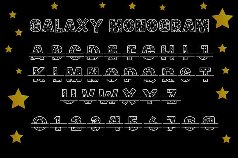 Galaxy Monogram Font LetterdayStudio 