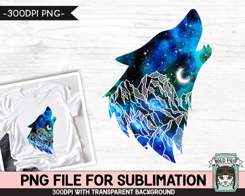 Galaxy PNG SUBLIMATION design, Wolves PNG, Wolf png, Wolf Clipart, Wolf Silhouette png, Wolves Sublimation, Watercolor png, Space png, Mountain png Sublimation Wild Pilot 