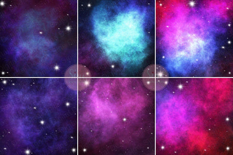 Galaxy Space Digital Papers Backgrounds Digital Pattern SineDigitalDesign 