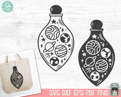 Galaxy SVG, Celestial SVG, Space SVG, Potion Bottle svg, Mystical svg, Planets svg, Solar System svg, Space svg, Outer space svg, Stars svg SVG Wild Pilot 