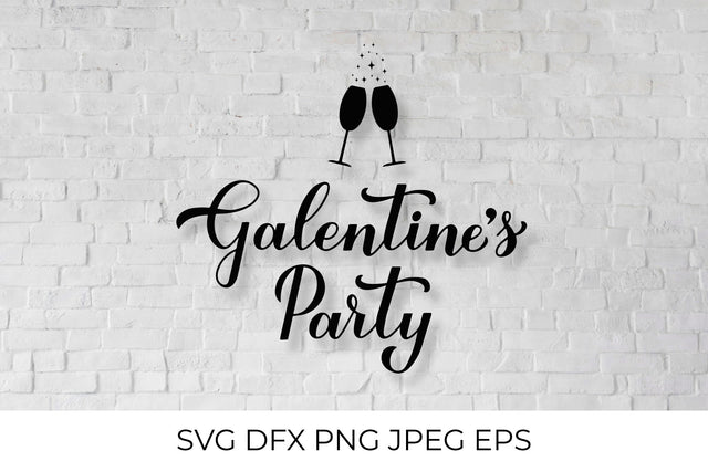 Galentine’s Party calligraphy lettering/ SVG cut file SVG LaBelezoka 