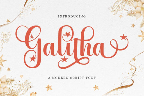 Galitha Script Font AngelStudio 