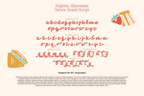 Galore Snack Font yumnatype 