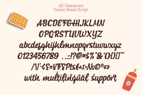 Galore Snack Font yumnatype 